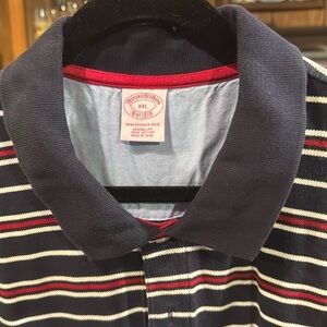 Brooks Brothers XXL performance polo multi striped short sleeve 100% cotton